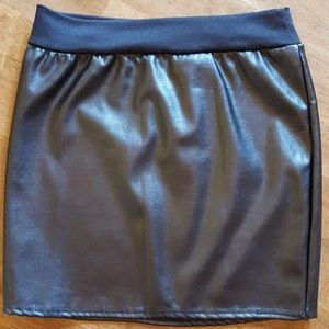 Faux leather skirt